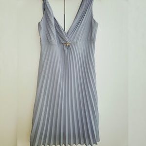 BBCGMAXAZRIA Lavender Pleated Cocktail Dress